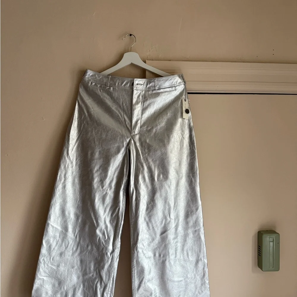 Silver Anthropologie Wide-Leg Women's Pants - Picture 2 of 4